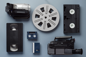 film reel and videotapes | different movie formats