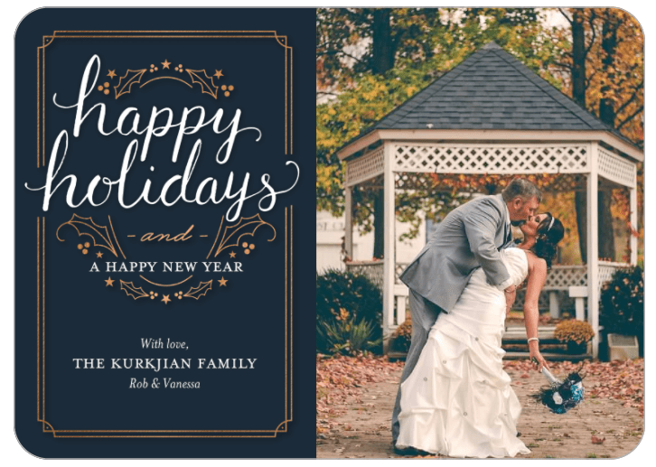 just married holiday cards
