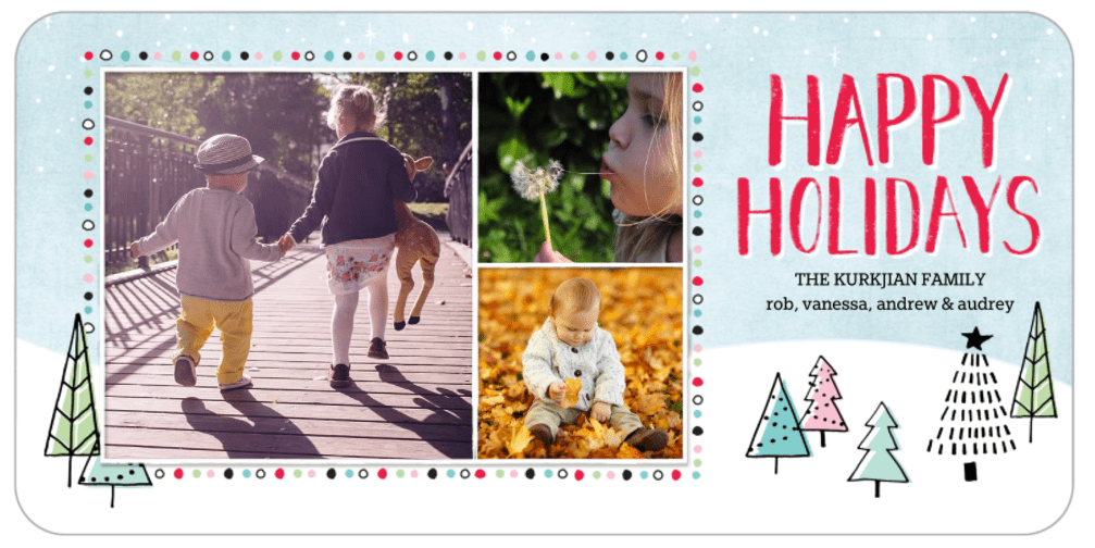 multi photo holiday cards
