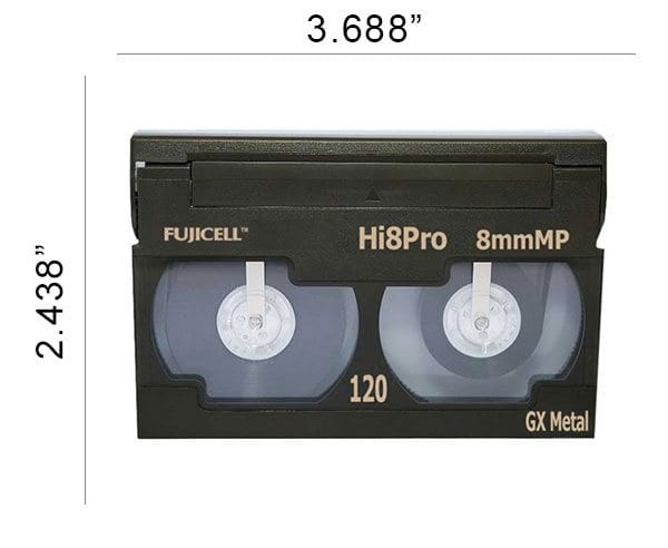 8mm tape size