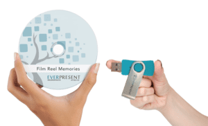 DVD and USB flash drive with files