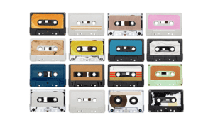group of audio tapes for audio conversion service
