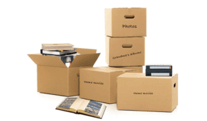 group of boxes of photos and videos for everpresent in home consultation service