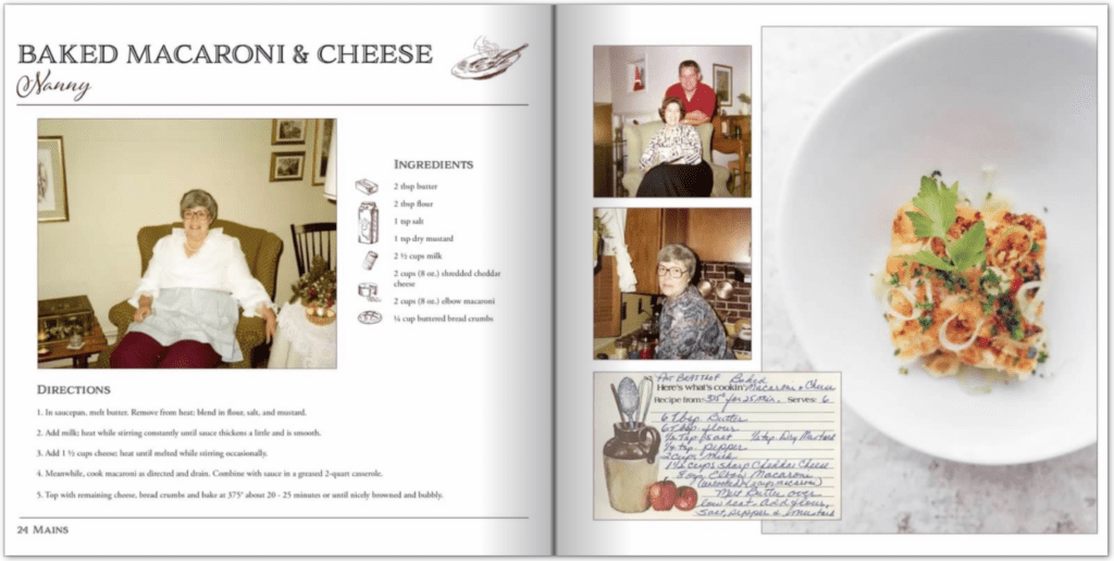 heirloom cookbook with InDesign