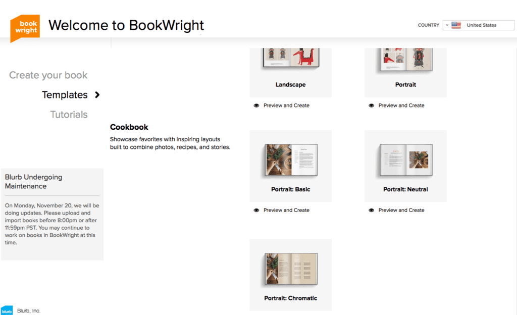 bookwright view layout option