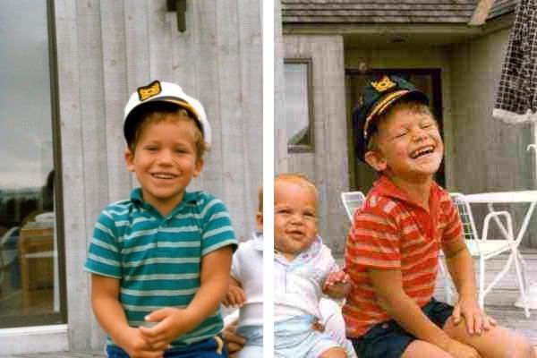 three kids in a portrait that is split in half between a sharp uncompressed version and a blurry compressed version