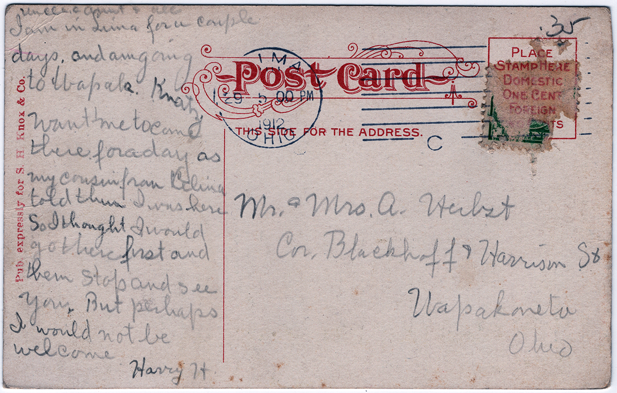 Handwritten Vintage Postcard
