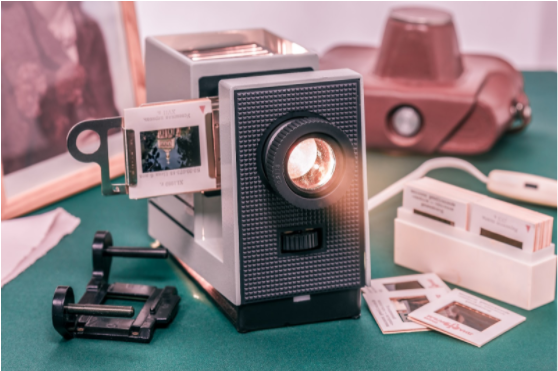 A slide projector can shine new light on old family memories.