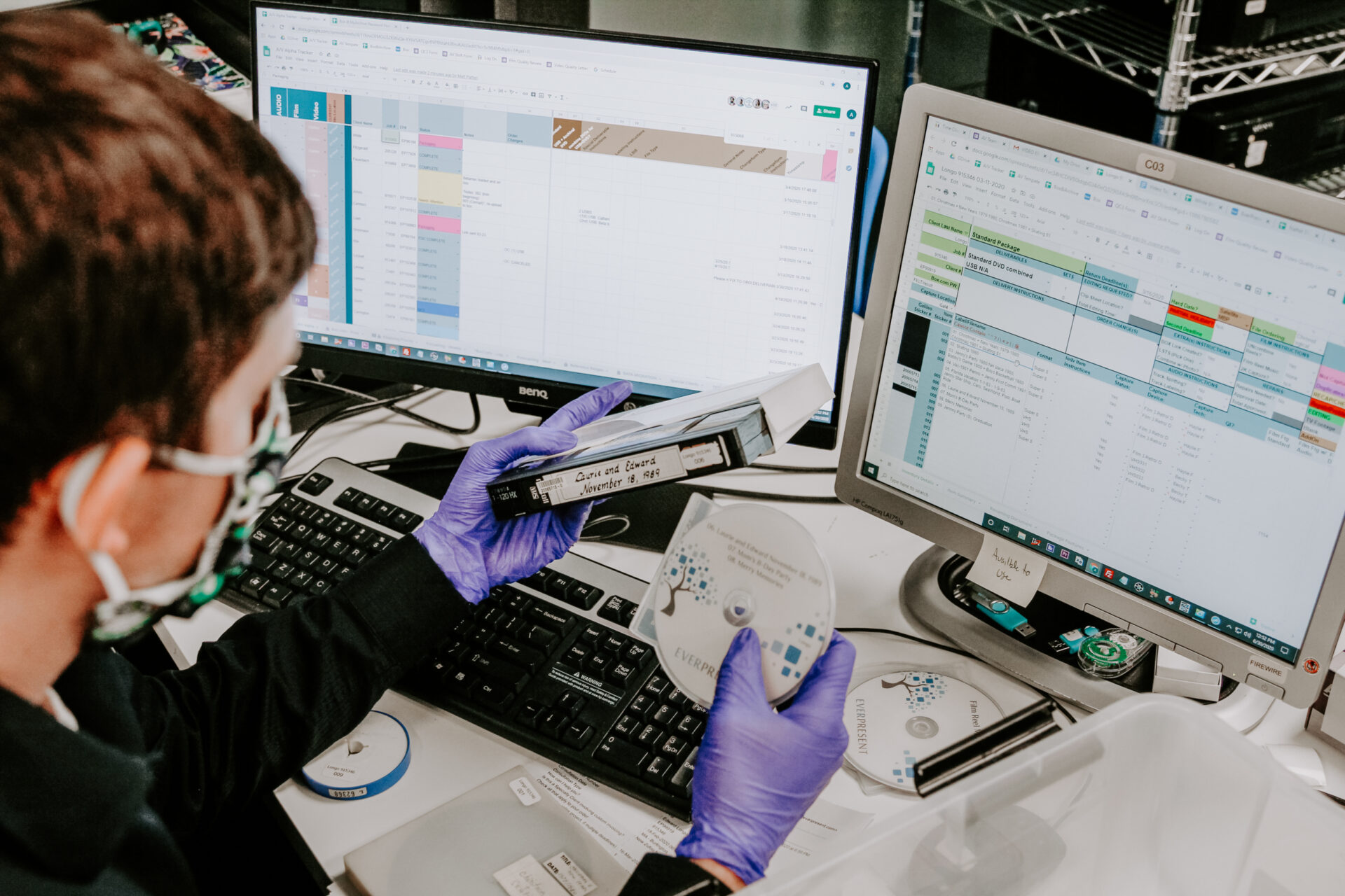 Making sure labels match up and deliverables work are an important final step of VHS to DVD transfers