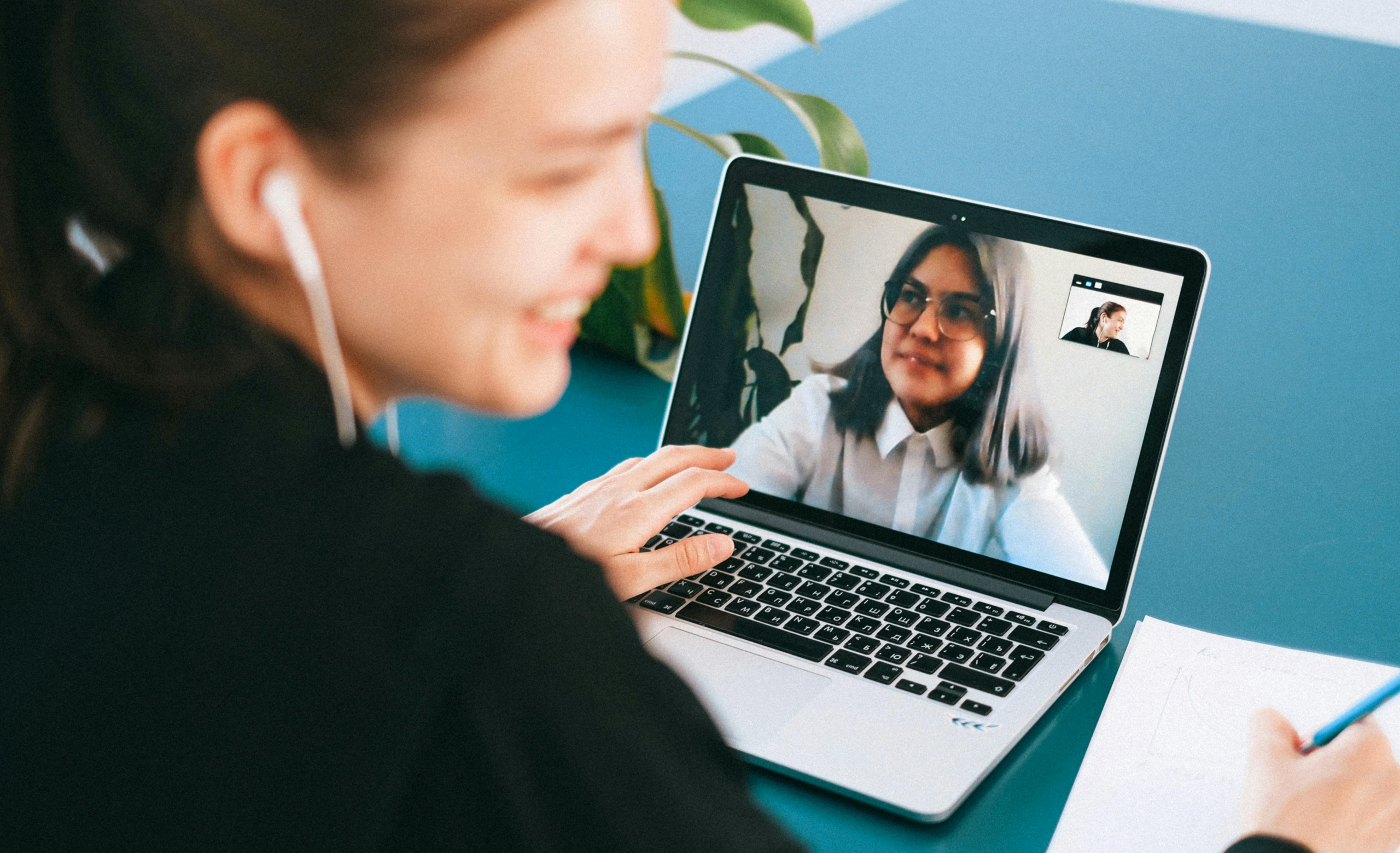 Two People on a Video Call