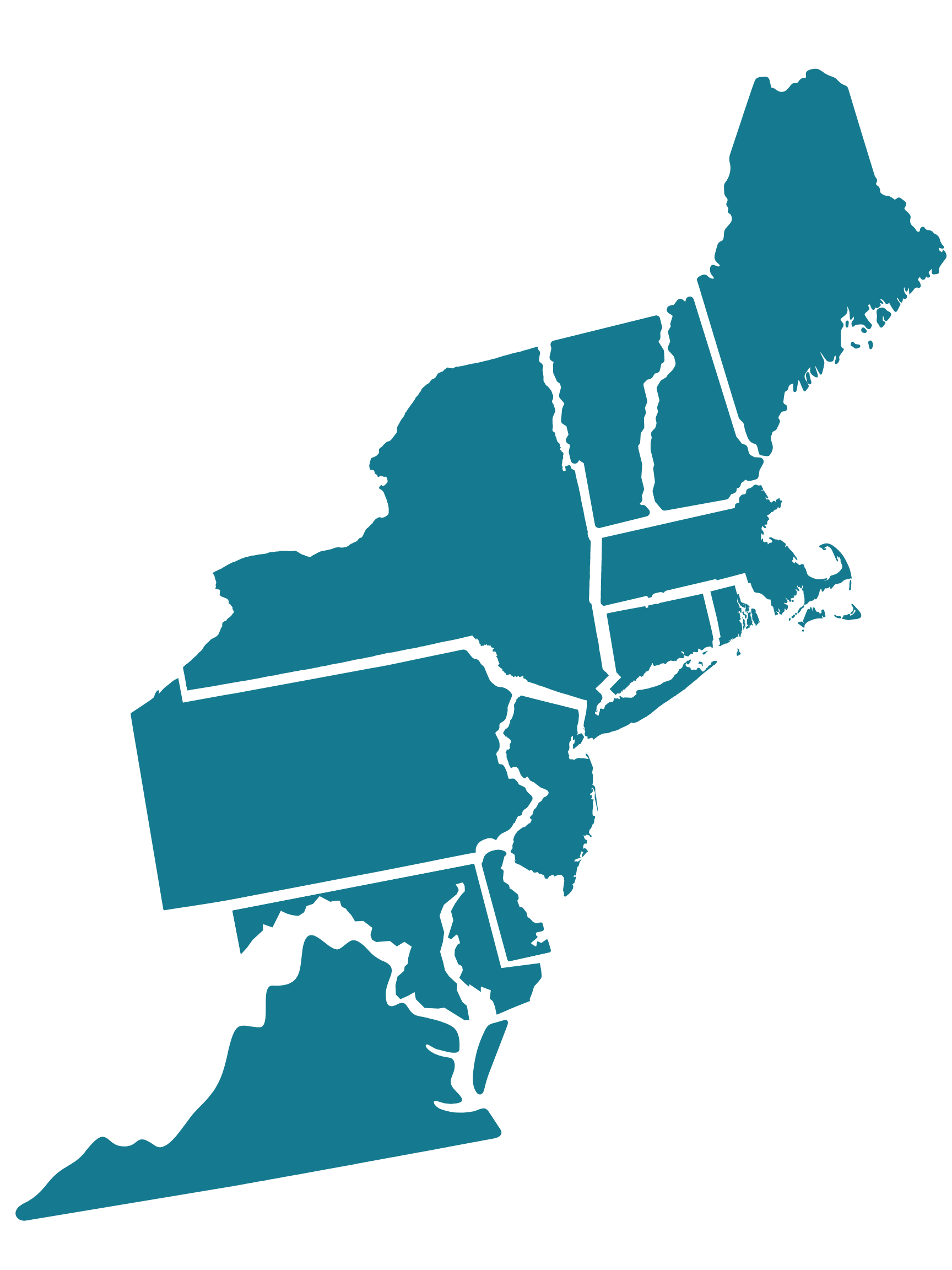 satellite locations in the East Coast